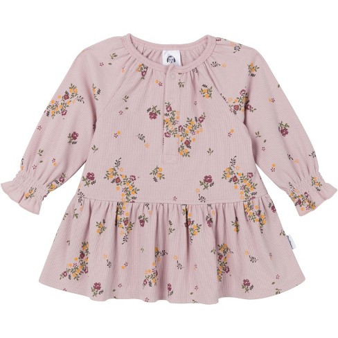 Gerber Baby Girls Long Sleeve Floral Dress - image 1 of 4