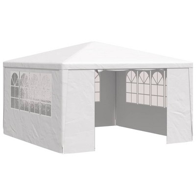 vidaXL Party Tent White Polyethylene 13.1 x 13.1 ft