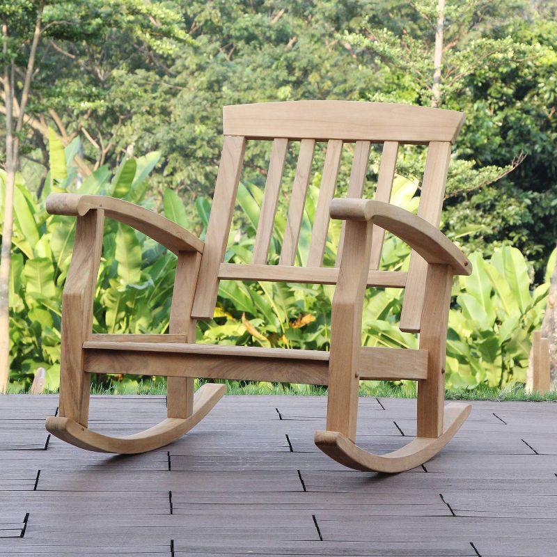 Caterina Teak Patio Rocking Chair with Cushion - Cambridge Casual, 4 of 11