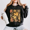 Simply Sage Market Fall Floral Glitter Lightweight Garment Dyed Sweatshirt - 2 of 4