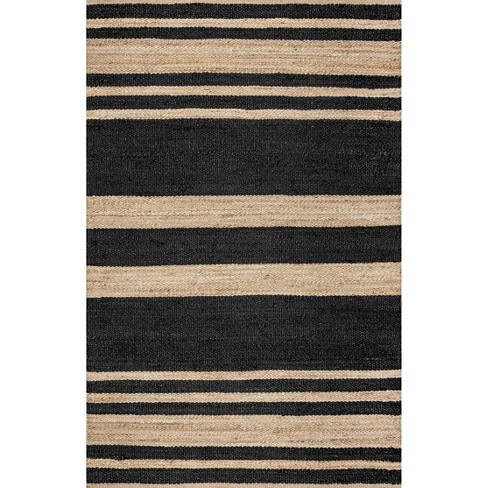 Nuloom Sierra Awning Stripes Indoor Area Rug, 5' x 8', Charcoal - image 1 of 4