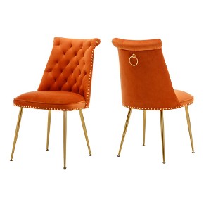 Clihome Velvet Dining Chairs Set of 2 - 1 of 4