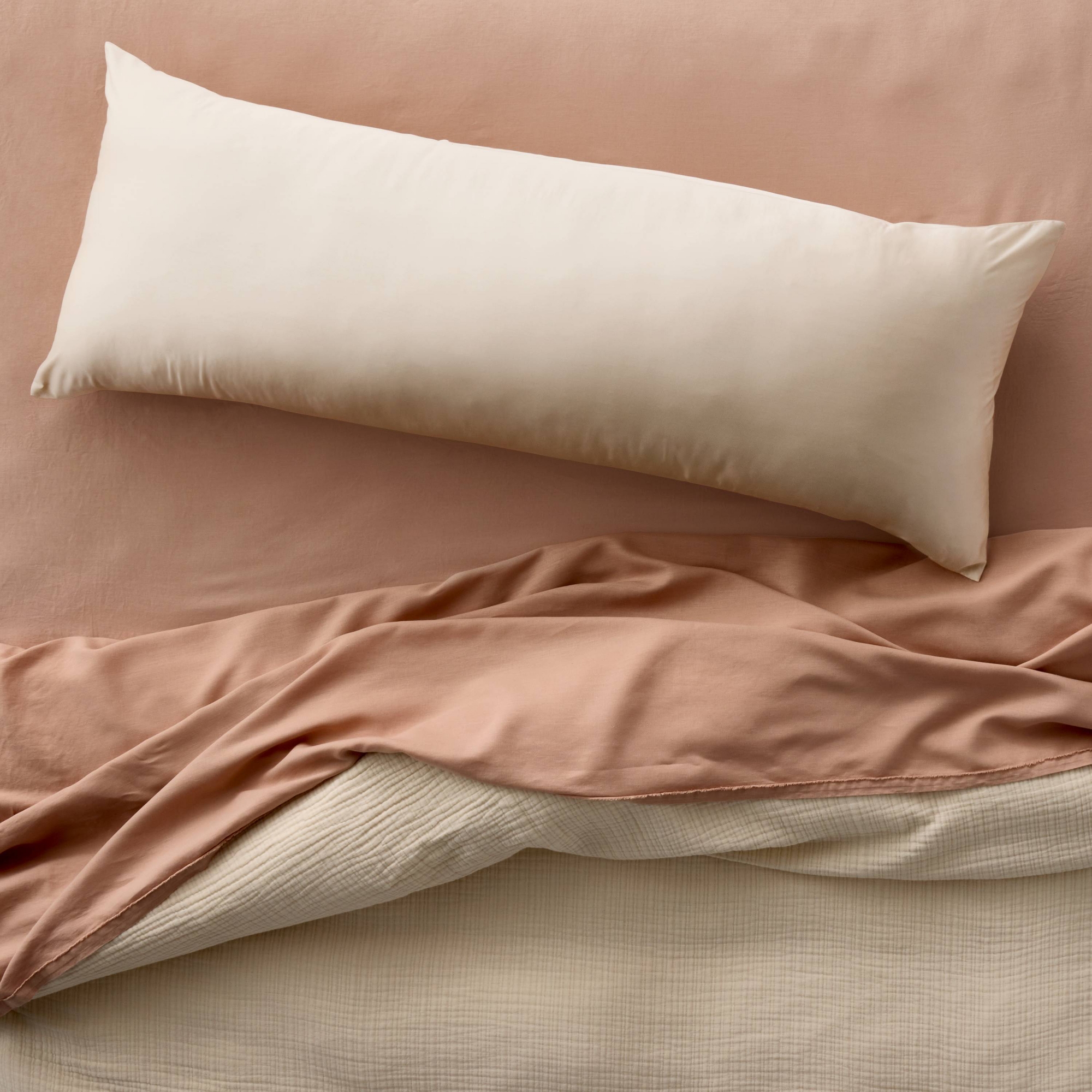 Blissful Rayon from Bamboo 400 Thread Count Body Pillow Cover Natural - Casaluna™