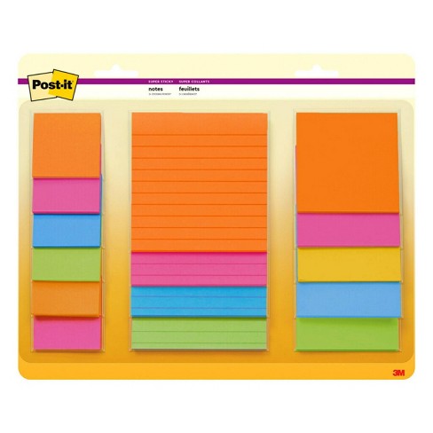 Post-it 15ct Super Sticky Notes Pack Energy Boost Collection - image 1 of 4