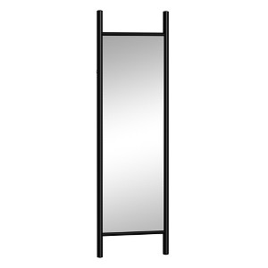 Lirago Solid Wood Ladder Rectangular Black Full Length Mirror Frameless Design with Tempered Glass 0.78" D x 21" W x 64" H - 1 of 4