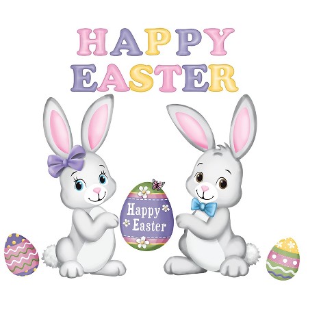 Collections Etc Happy Easter Bunnies & Eggs Garage Magnet, Set Of 16 ...