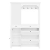 Kumasinova 51"/55" Hall Tree with Shoe Storage&Mirror Door,3/4-in-1 Entryway Coat Rack with 4 Hooks,Clothing Rack with 2 Drawers for Living Room - 2 of 4
