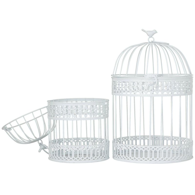 Set of 2 Metal 15.6" Country Cottage Birdcage - Olivia & May, 5 of 6