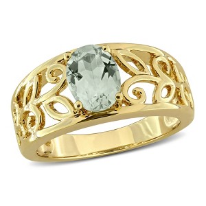 EVERLY JEWELRY | Multiple-color option 10K Gold Infinity Ring with Multiple color created gemstone Options. - 1 of 4