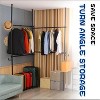 BDELITE Telescopic Garment Rack, No Damage to Wall Ceiling Hanging Rail, Reach Hook Included-47*3.7*120 Inch, Black - 4 of 4