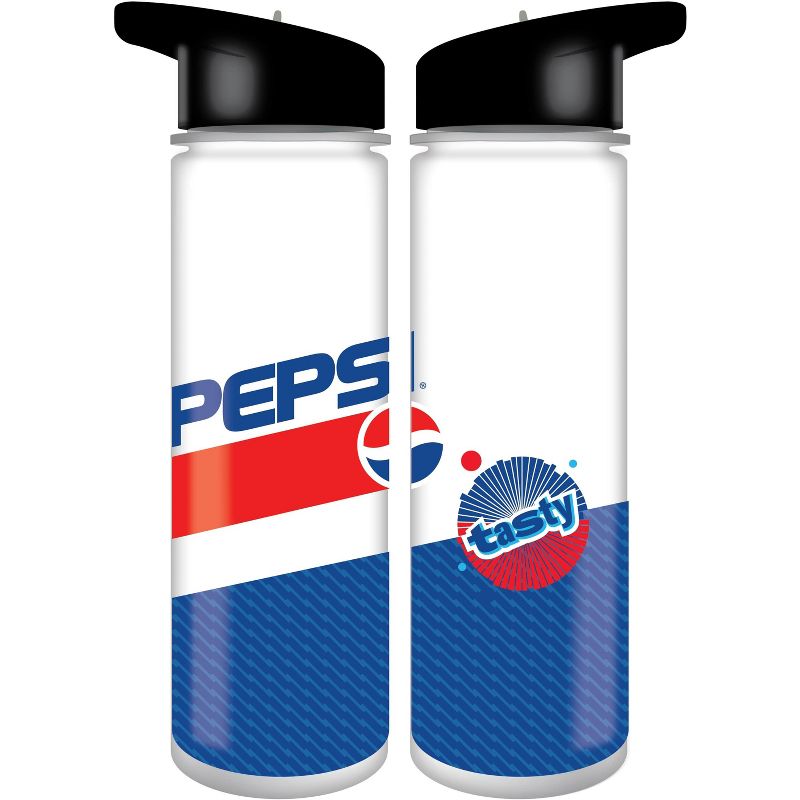 Pepsi 90s Logo 24 Oz Single Wall Plastic Water Bottle, 1 of 2