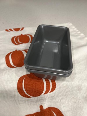 2pk Nonstick Mini Loaf Pan Gray - Figmint™