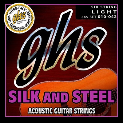 GHS 345 Silk and Steel Acoustic Guitar Strings Light