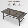 Industrial Dining Table for 6~8 People, 78.7" Long Rectangle Dining Table, Wooden Kitchen Table with Sturdy Metal Frame,Dinner Table for Kitchen-Gray - 3 of 4