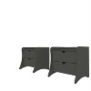 Manhattan Comfort Set of 2 Coney 2 Drawer Nightstands - image 4 of 4