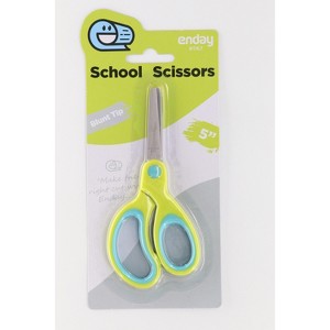 Kids Scissors, Right and Left-Handed 5” Blunt Tip Sharp Stainless Steel Scissors, - 1 of 4