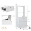 Vynxaria Multifunctional Bedside Table with Charging Ports and Lockable Storage - 4 of 4