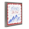Stupell Industries Red & Blue Apres Ski Club Floating Frame Canvas Art - 2 of 4