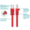 Monoprice Cat6A Ethernet Patch Cable - 10 Feet - Red | Network Internet Cord - RJ45, 550Mhz, STP, Pure Bare Copper Wire, 10G, 26AWG - 3 of 4
