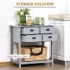 LunaLulinlk Kitchen Sideboard/ Storage cabinet/Coffee Bar Cabinet，Gray - 2 of 4