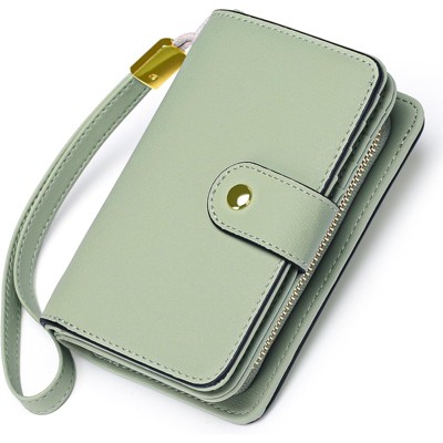 BEAFUP Small Wallet for Women,RFID Blocking PU Leather Wristlet Purse Large Capacity Bifold Wallet with ID Window for Travel,Shopping