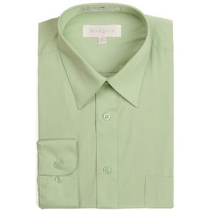 Classic Regular Fit Long Sleeve Point Collar Dress Shirt - 1 of 4