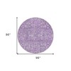 Lilac And Purple Floral Washable Indoor Outdoor Area Rug - 3 of 4