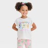 Toddler Girls' 2pc Bluey Strawberry Hooray Top & Pants Set - Cream/Orange - 3 of 4