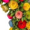 18" Wood Curl Floral Wreath Multicolored - National Tree Company - 3 of 3
