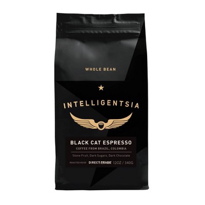 Intelligentsia Direct Trade Black Cat Classic Espresso Roast Dark Roast Whole Bean Coffee -12oz