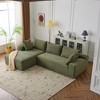 99" Corduroy Upholstery Modular L-Shaped Sectional Sofa, No Assembly Needed - 2 of 4