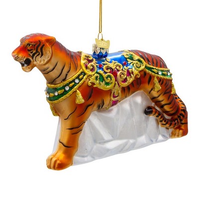 Kurt Adler 6.5-inch Bellissimo Glass Tiger Ornament : Target