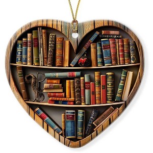 Book Christmas Ornament 2025, Gifts for Book Lovers Women, Men, Vintage Christmas Ornaments for Xmas Tree - 1 of 4