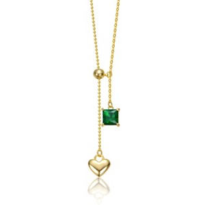 Guili Golden Heart Y-Shape Elegance Necklace - Stunning Gold Plated Design with Heart Pendant and Elegant Y-Shape Drop - 1 of 3