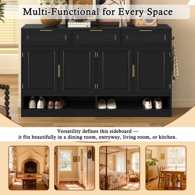 Product feature banner showing versatility and dimensions