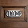 Design Toscano Streamlined Art Deco Cast Iron Ladies Room Door Sign - 2 of 4