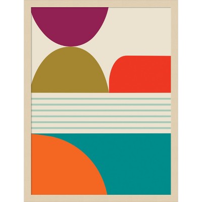Amanti Art Mid Century Modern Pattern 1 by Rachel Lee Wood Framed Wall Art Print 19 in. x 25 in.