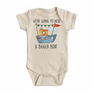 Bigger Boat Shark Newborn Baby Onesie® Bodysuit GS1 - 1 of 4