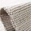 Home Mart Goods Ivory Cream Chunky Beads Hand-Woven Handmade Wool Natural Area Rug - 2 of 4