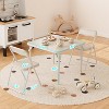 Boys and Girls Folding Table and Chairs Set of 3, Portable Table and Chair with Pu Soft Cushion,Suitable for Eating,Reading and Playing - 4 of 4