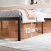 Lyngins Bed Frame, Black Platform Bed Frame – No Box Spring Needed Storage Bed, Heavy-Duty Metal Bed Frame for Bedroom/Guest Room/Rentals - 3 of 4