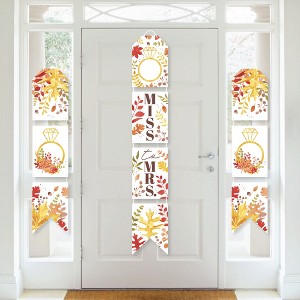 Big Dot of Happiness Fall Foliage Bride - Hanging Vertical Paper Door Banners - Autumn Leaves Bridal Shower and Wedding Party - Indoor Door Decor - 1 of 4
