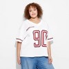 Women's Short Sleeve V-Neck Graphic Mesh Jersey Shirt - Wild Fable™ - 2 of 3