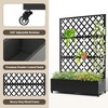 TOAOTBNBO Metal Raised Garden Bed with Diamond Lattice Trellis, Outdoor Planter Box with Wheels, Galvanized Garden Box for Patio - 4 of 4