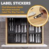 SpaceAid Bamboo Silverware Drawer Organizer with Labels (black, 6 Slots) - image 3 of 4