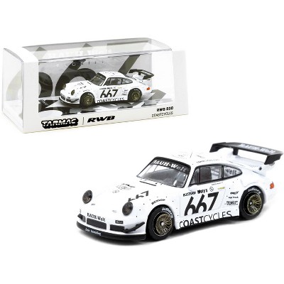 Porsche RWB 930 #667 "Coastcycles" White 1/64 Diecast Model Car by Tarmac Works