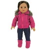 Sophia’s Fleece Sweatshirt with faux fur Collar for 18" Dolls, Hot Pink - 2 of 4