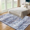 Vintage Abstract Area Rugs for Living Room Bedroom Washable Low Pile Non Slip Carpet Indoor Ultra Soft Retro Printed Distressed Rug - 4 of 4