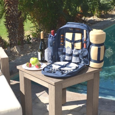 Picnic at Ascot Two Person Picnic Backpack with Soft Sided Cooler &  Blanket