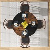 Okak Rustic Wood Square/Round Dining Table with Thick Top & Sturdy Base,Minimalist Kitchen Dinner Table for Dining Room,Breakfast Nook - 4 of 4